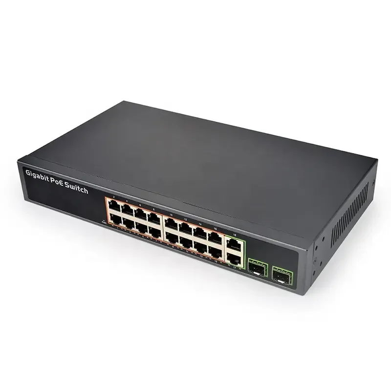 16-портовый полностью гигабитный коммутатор poe 250 Вт большой мощности IEEE802.3af/по стандарту 48 В 16 + 2 2SFP SDAPO PSE3216S