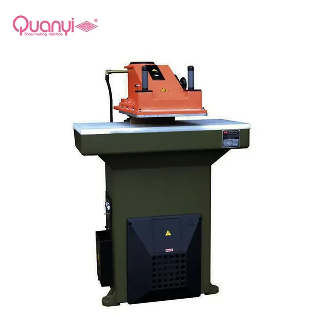 QY208 Atom Machine Hydraulic Swing Arm Die Cutting Press Shoe Making Machine for Leather Label Cloth