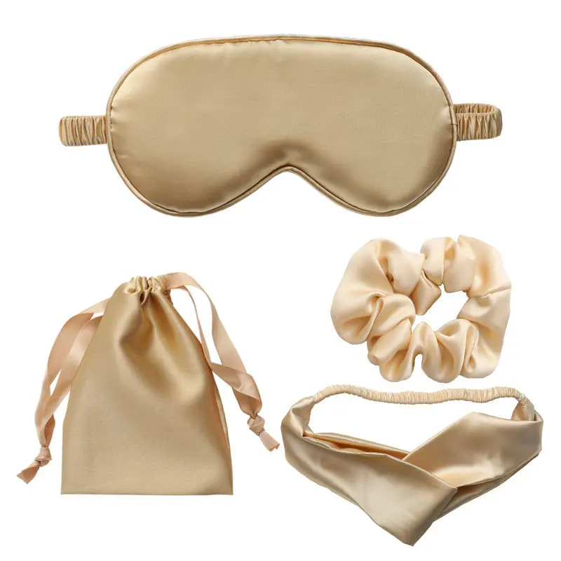 Dropshipping Satin Sleeping Eye Mask silk Eyemask set with Sourcing & Fulfillment services+Free shipping to USA