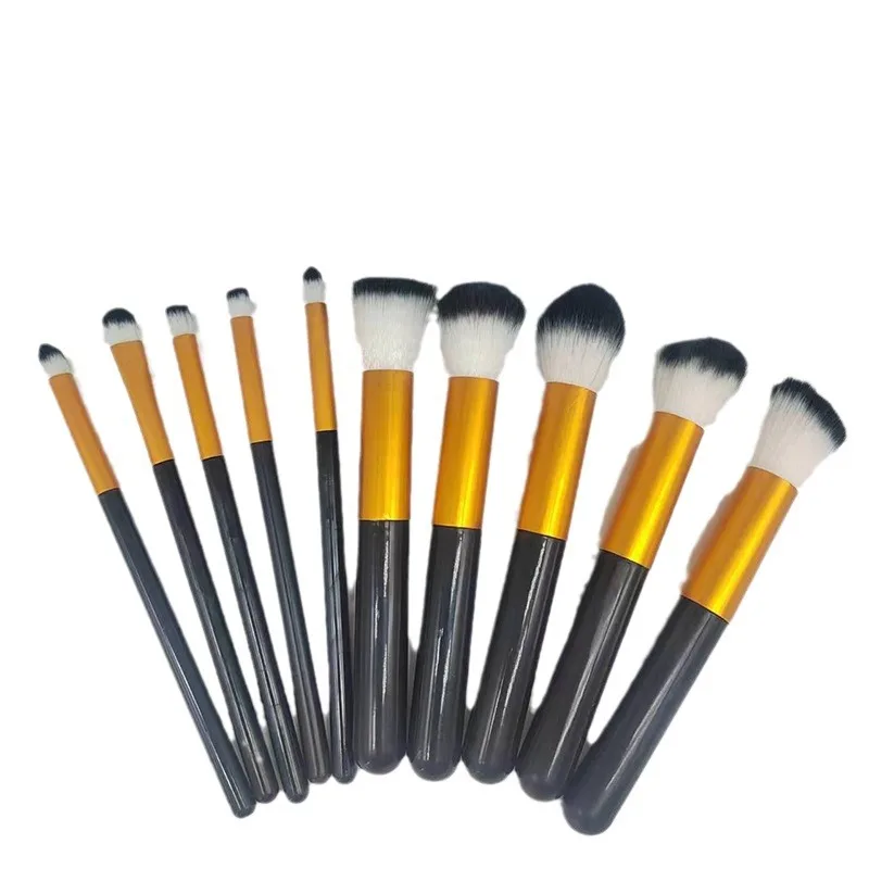 10PCS Travel Make Up Brushes Wholesale Cheap Classic Kabuki Makeup Brush Set