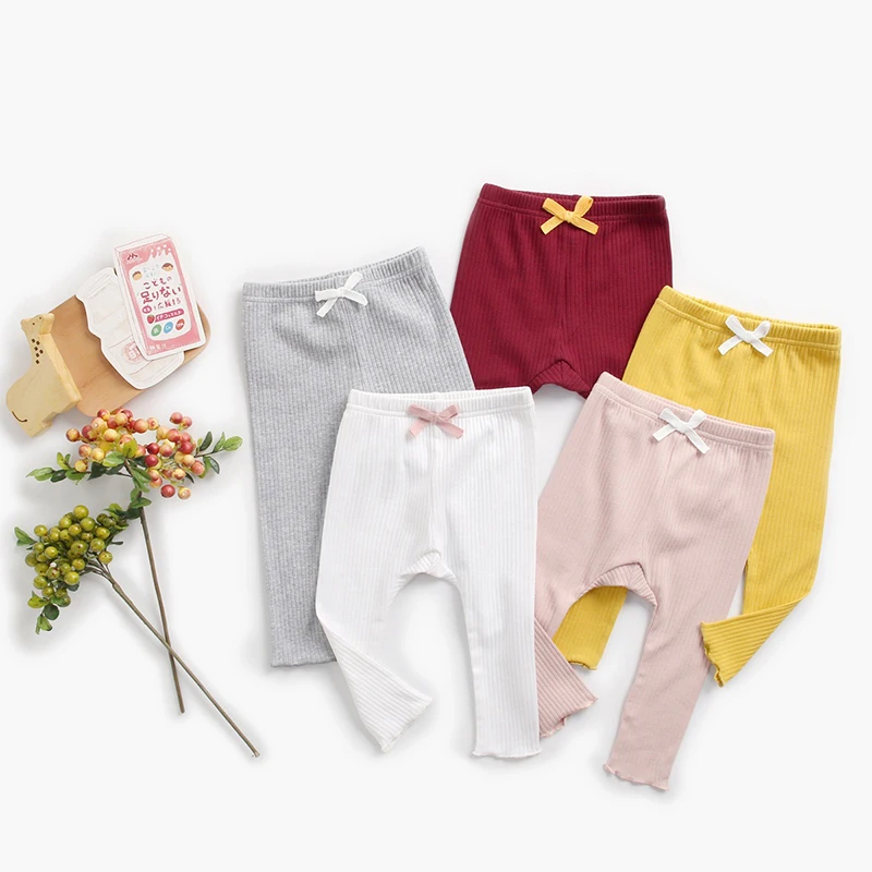 
Baby Girls Casual Leggings New Fashion Kids Girl Spring Autumn Pants Toddler Baby Bowtie Trousers Children Soft Pant 