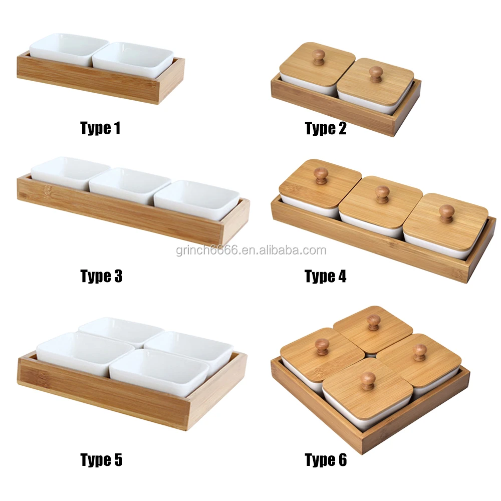 Белые фарфоровые миски для закусок, бамбуковые сервировочные подносы, подносы для ланча, сервировочная посуда, тапас, орехи, оливки