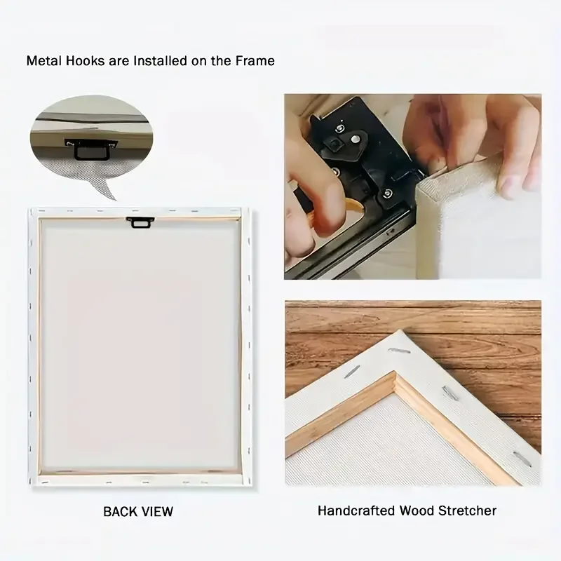 Framed Canvas Poster Bohemian Geometric Floral Line Art Painting Printed Canvas Wall Art Artwork Wall Painting For Gift