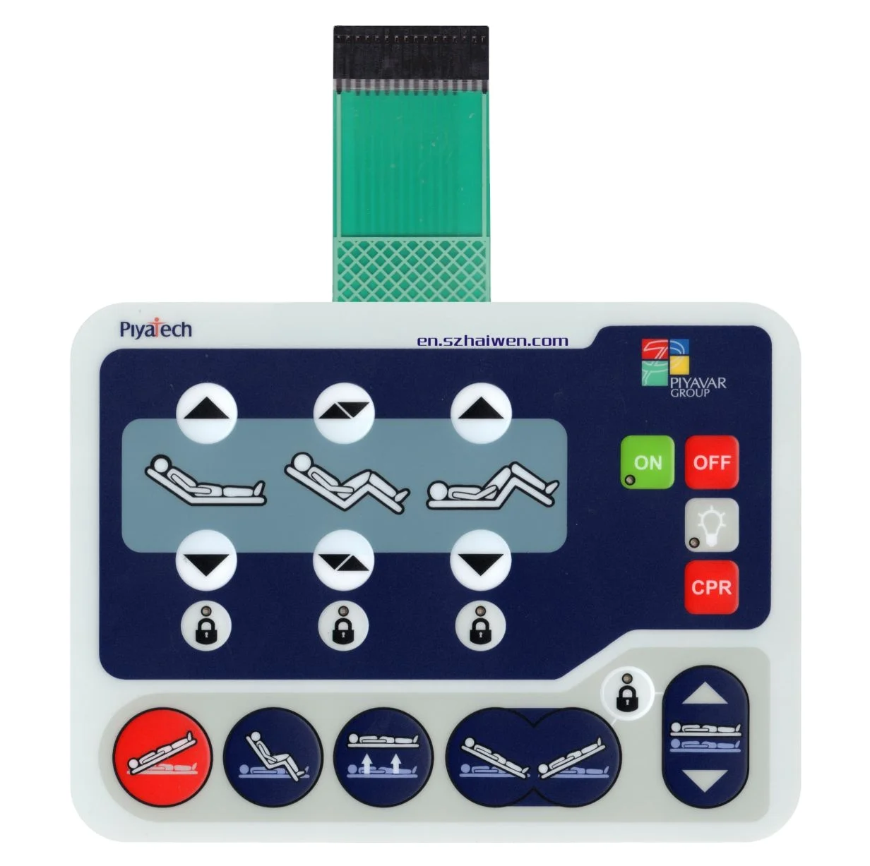 Female connector membrane keypad circuit switch