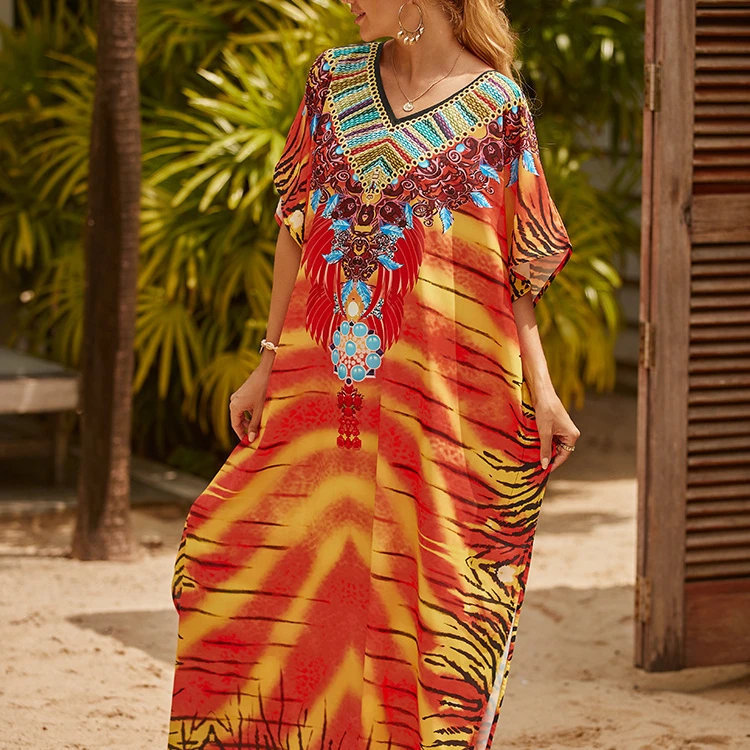 PZ New loose plus size seaside vacation beach dress bikini sun protection shirt  blouse swimsuit