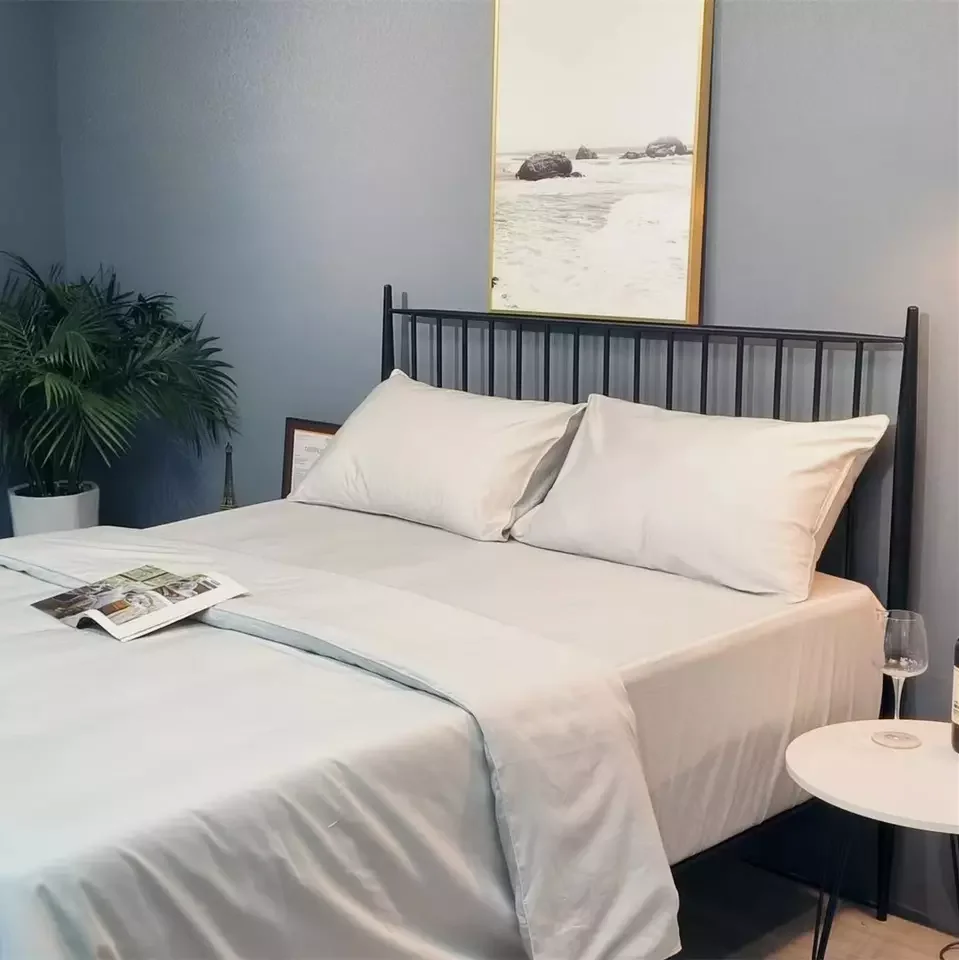 100% хлопчатобумажная простыня набор индивидуального дизайна ткань оптом дешевле заводская цена пододеяльник