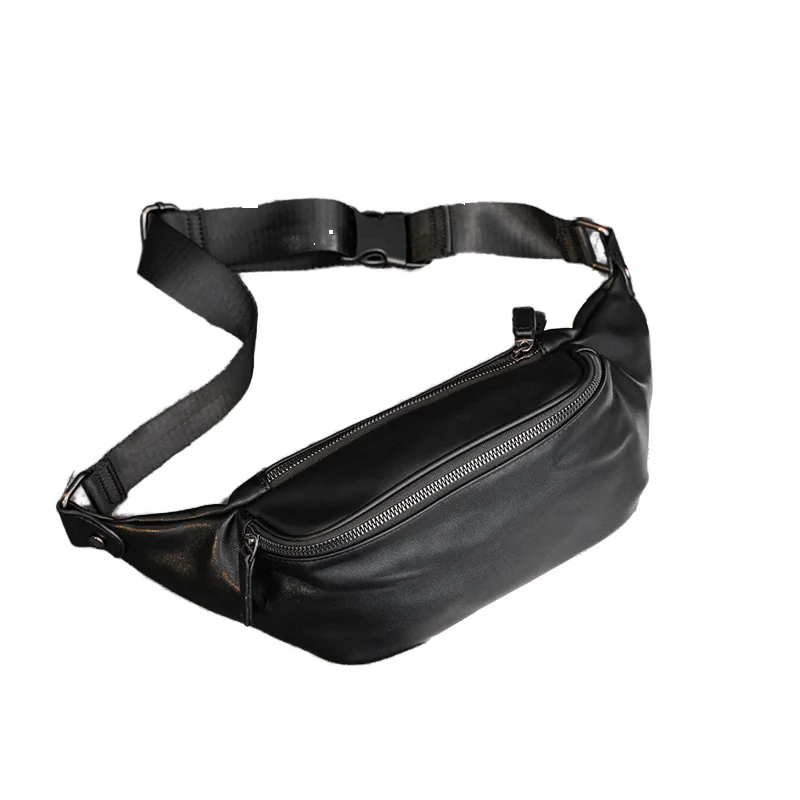 Vegan Leather PU Crossbody Chest Waist Pack With Dumpling Shape Sling Small Cross Body Bag Women