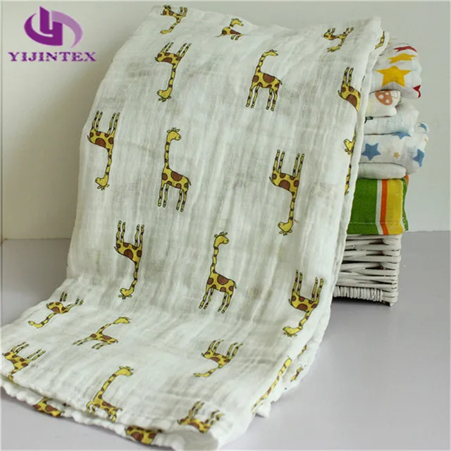 
Custom design soft adjustable 100 cotton baby swaddle blanket for babies 