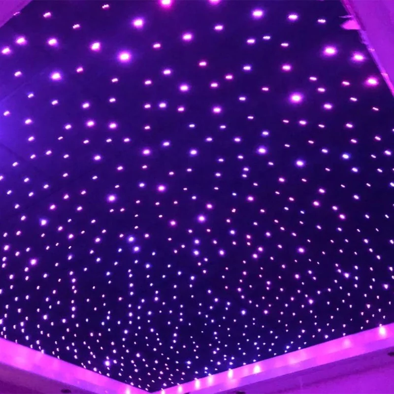 RGB light polyester fiber optic star ceiling panel with shooting stars