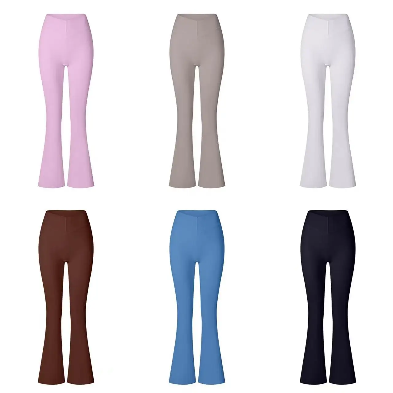 brown trackpants nylon high waist long flared wide leg sports running jogger sweat track yoga pants streetwear sweatpants Fall