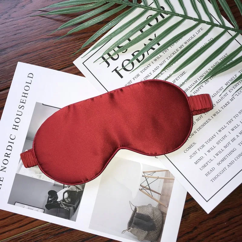 Оптовая продажа, 100% Шелковая Маска Для Глаз тутового шелкопряда для путешествий, роскошная шелковая маска для сна