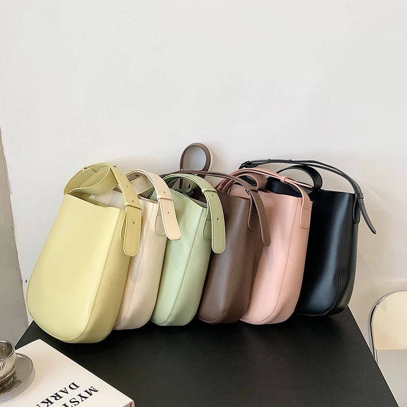 
2021 trendy korean pu leather crossbody shoulder tote bag luxury fashion design ladies handbag for women 