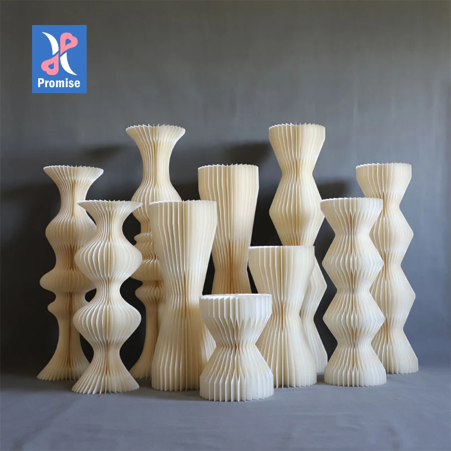 Обещание римские Свадебные колонны бумажные складные столбы для свадебного стола цветы