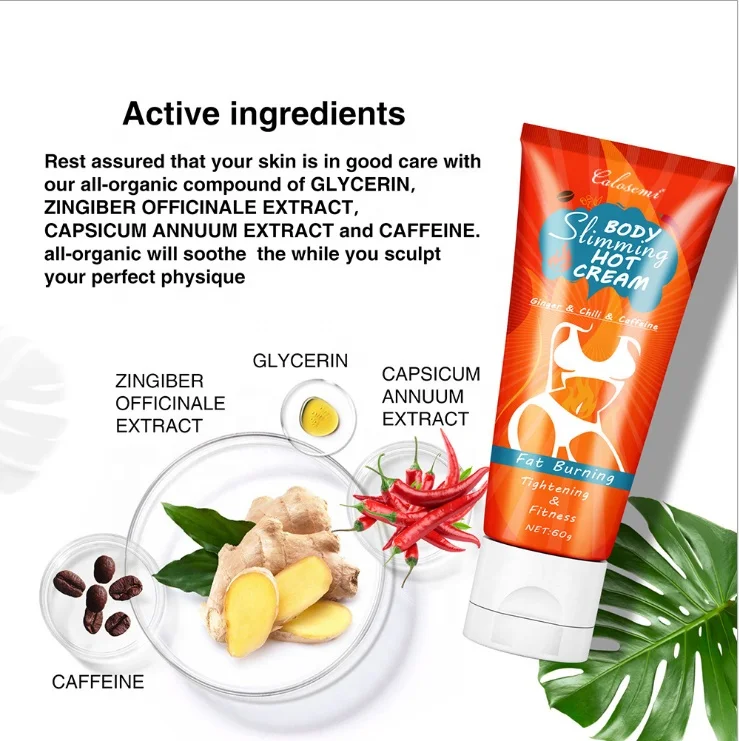 Антицеллюлитный крем для похудения, Органический крем для похудения, живота и талии, для сжигания жира, 60 г