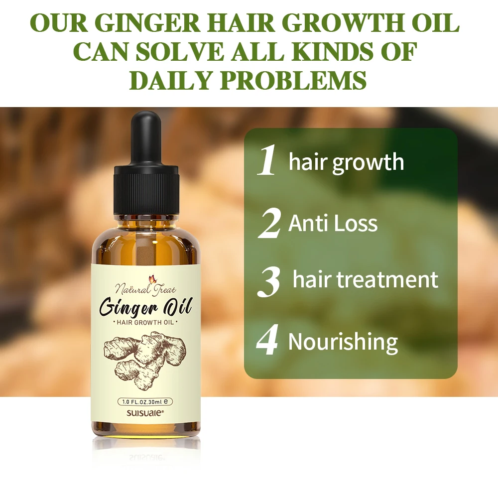 Фирменная оптовая продажа натуральной органической кожи головы средство для ухода за волосами черного цвета против выпадения имбирное масло роста волос сыворотка