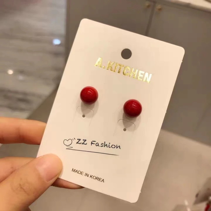 China factory print custom high quality logo earrings card paper hang card