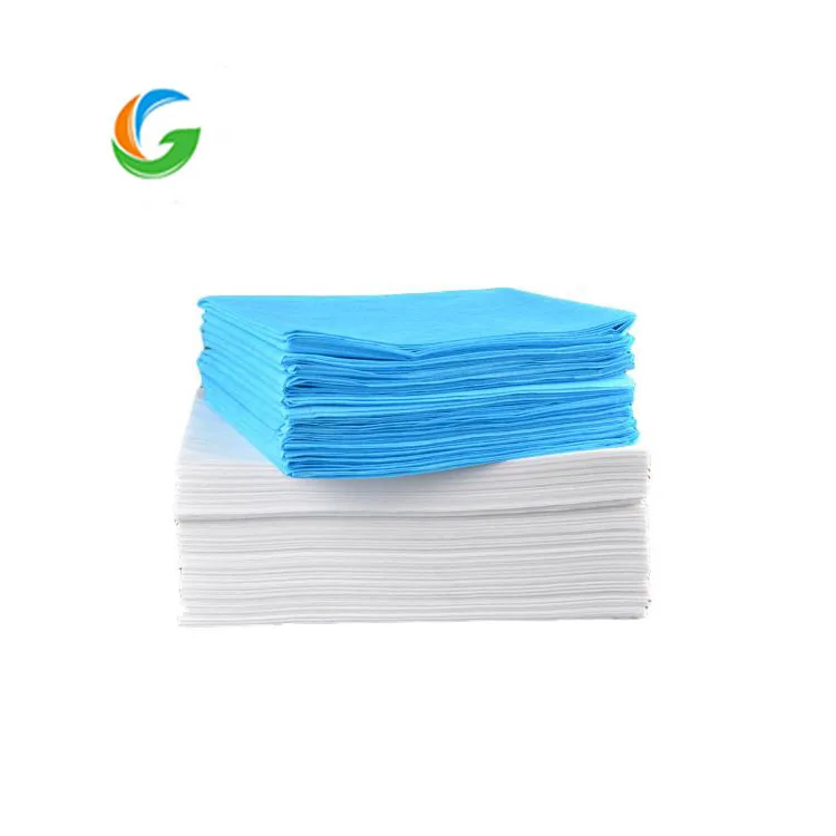 Golden 80X210 Cm 60 Roll Spinning Disposable Color White Pp Non-Woven Folded Bed Sheets Sets For Beauty Salon Travel Hotel Train