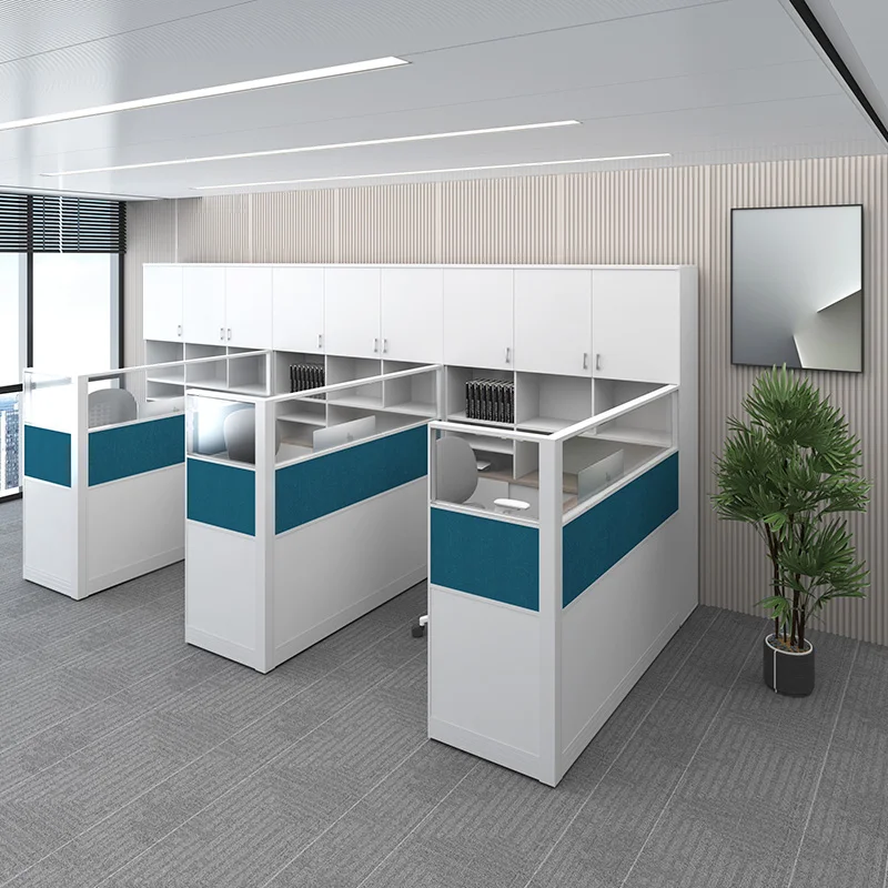 Meetco Modern Modular office furniture Workstation 2,3,4, Seater People office partitions table cubicle workstation