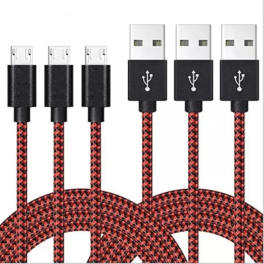  Прочное плетеное зарядное устройство для быстрой зарядки телефона Usb-c микро-кабель 1 м 3