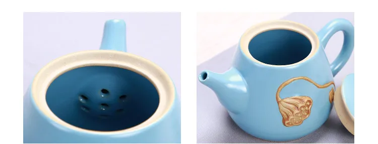 Высококачественные тисненые китайские чайные подарки керамический чайный набор с чайными аксессуарами