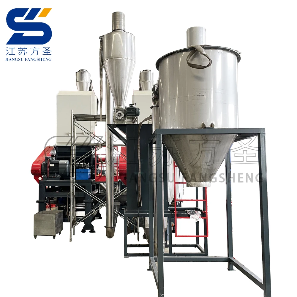 PP PE film washing line waste soft plastic recycling plant with paper remover