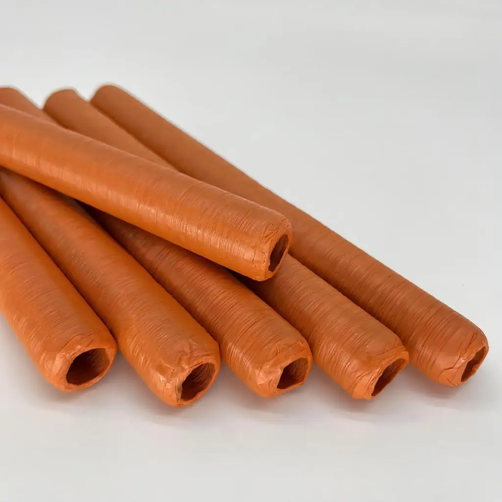 Salmon Color collagen casing from China can be used for frying/Cooking