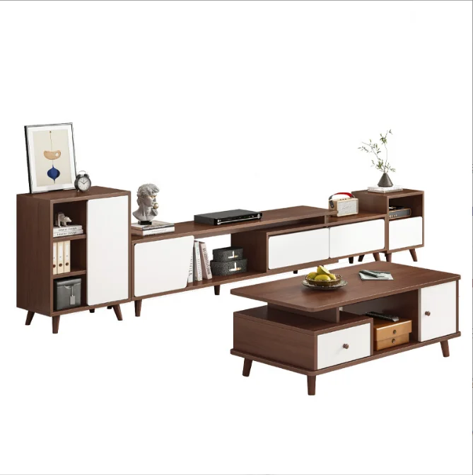 Nordic Flexible expansion TV stands tea table set combination