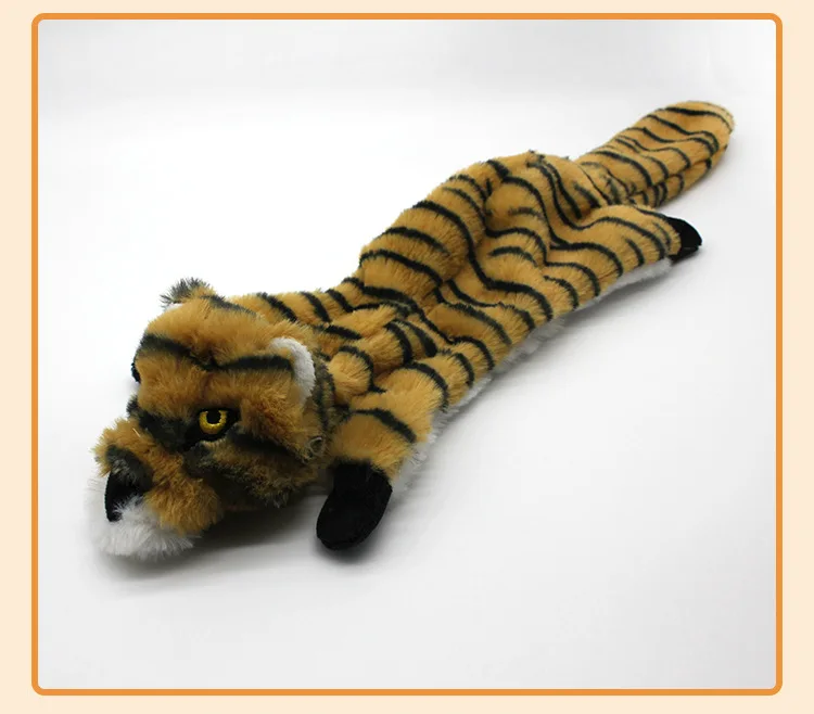 Hot Selling Tiger Lion Leopard Shape Pet Dog Toys Soft Dog Cat Teeth Grinding Puppy Chew Plush Pet Squeak Toys