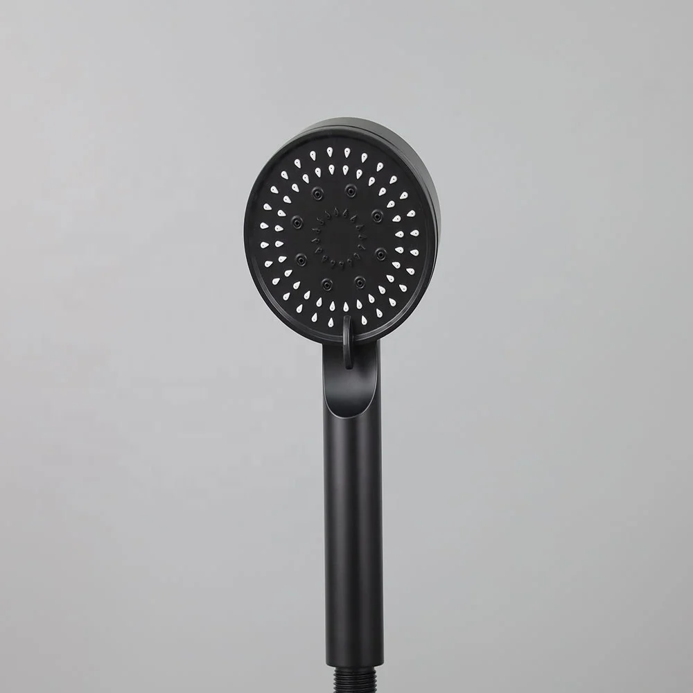 CIXI ZHUO AO plastic abs black high pressure multifunction hand held shower head  water saving black 5 mode adjustable