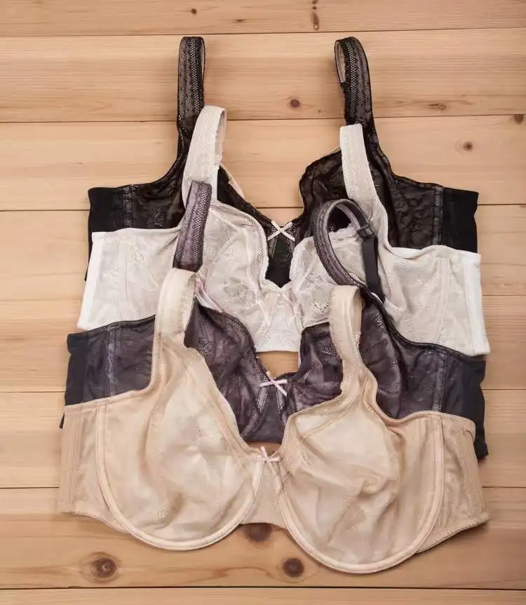 Made in china Wholesale Thin bra with steel ring plus size womens underwear   sexy bra 38-42  DD EFGHI cup