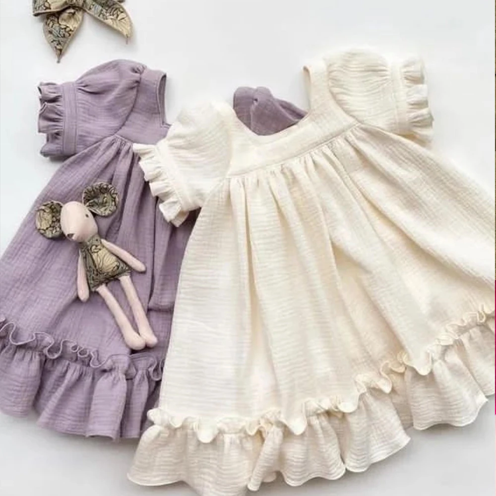 Wrinkle Muslin 100% Cotton Solid Gauze Fabric Double-Sided Cotton Crepe Fabric For Baby Clothing