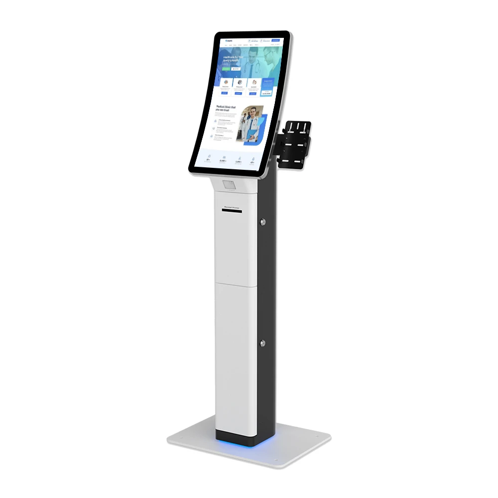 Customization 23.6' Self Service Kiosk Floor Standing Android Pos Terminal with Printer for Hospital Bank OEM SDK 23.6 Inch