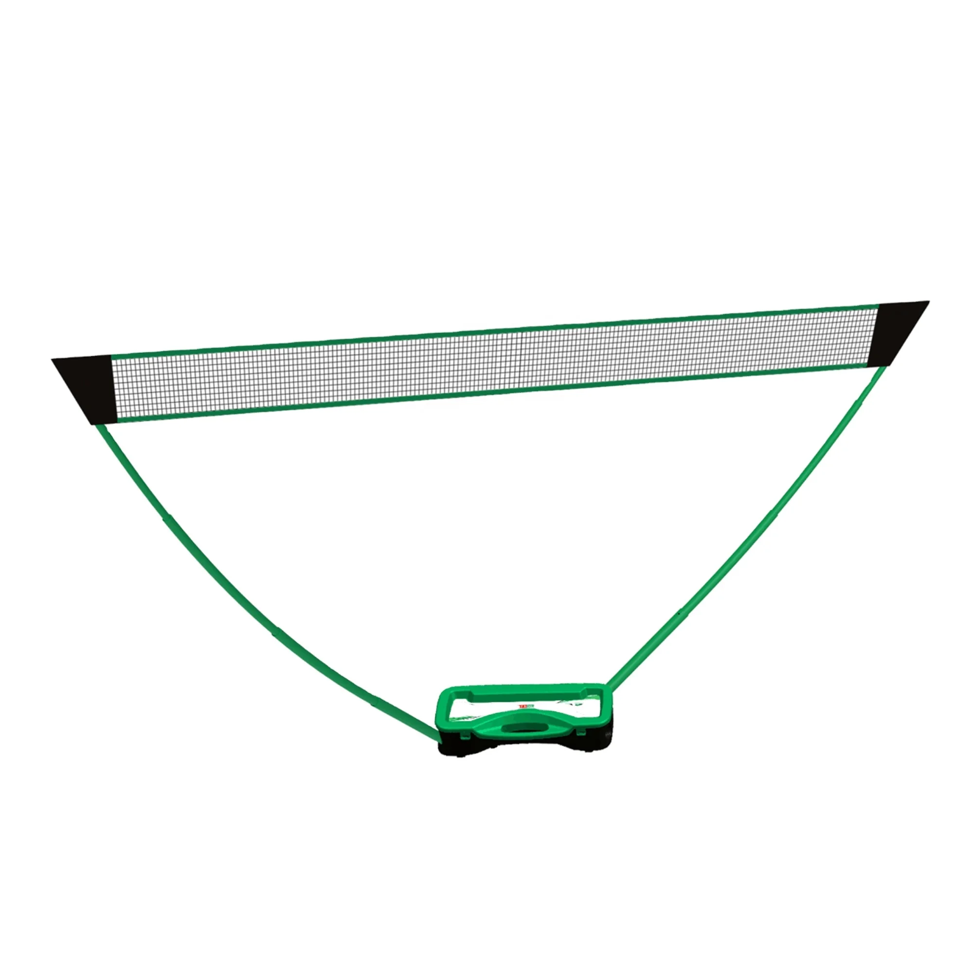 Portable Complete Badminton Set Storage Box Base with 2 Battledores 2 Shuttlecocks for Ball Game