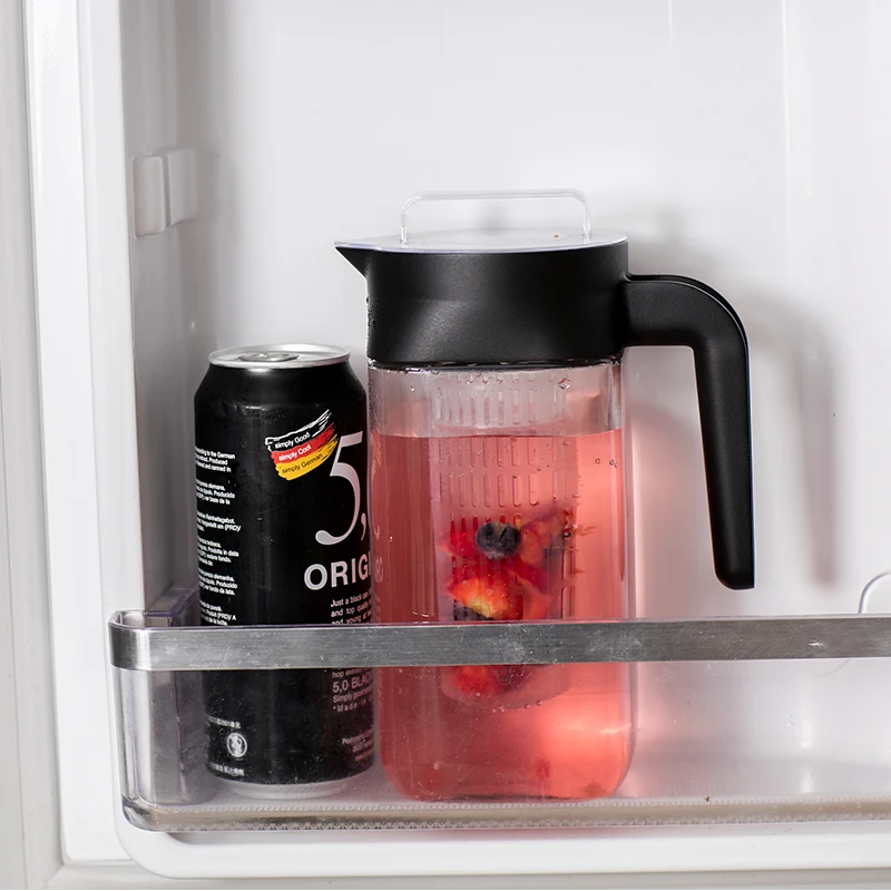 sale manufacturing BPA free square clear glass cold fruit infusion jug water pitcher carafe with handle