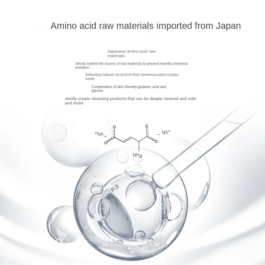 Own-brand Cosmetics Organic Deep Clean Removing Cuticle Oil Mild Amino Acid Cleansing Foam Cleanser OEM