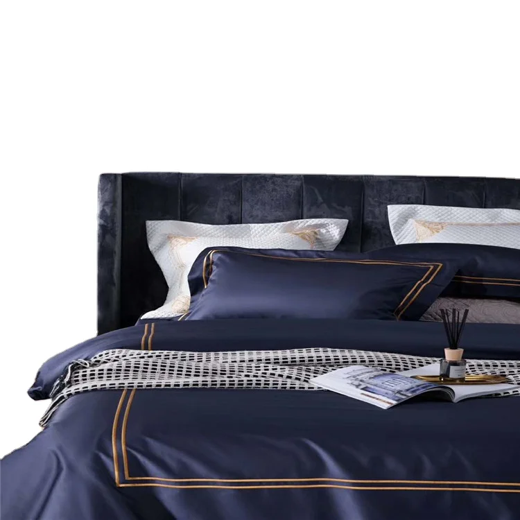 400TC 100% Egyptian cotton classic embroidery bedsheet bed linen