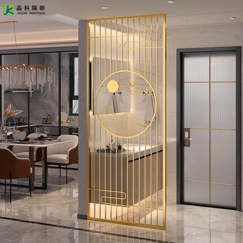 New Design Laser Cut Metal Panel Decorative Screen Stainless Steel Sliding Room Divider