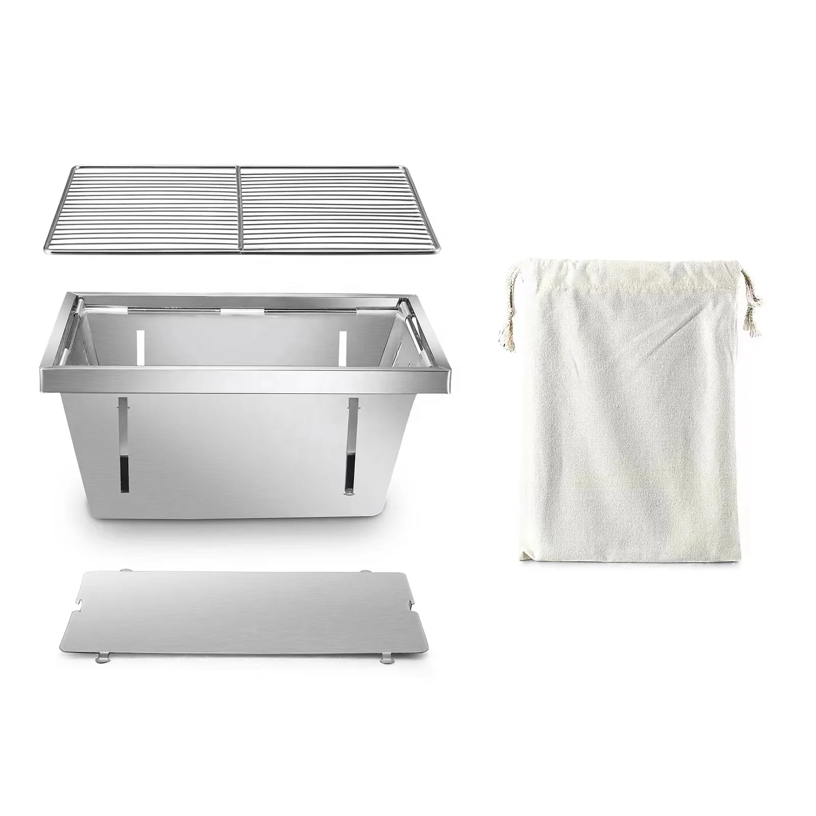 Camping foldable manual barbecue charcoal Grills detachable bbq grill outdoor