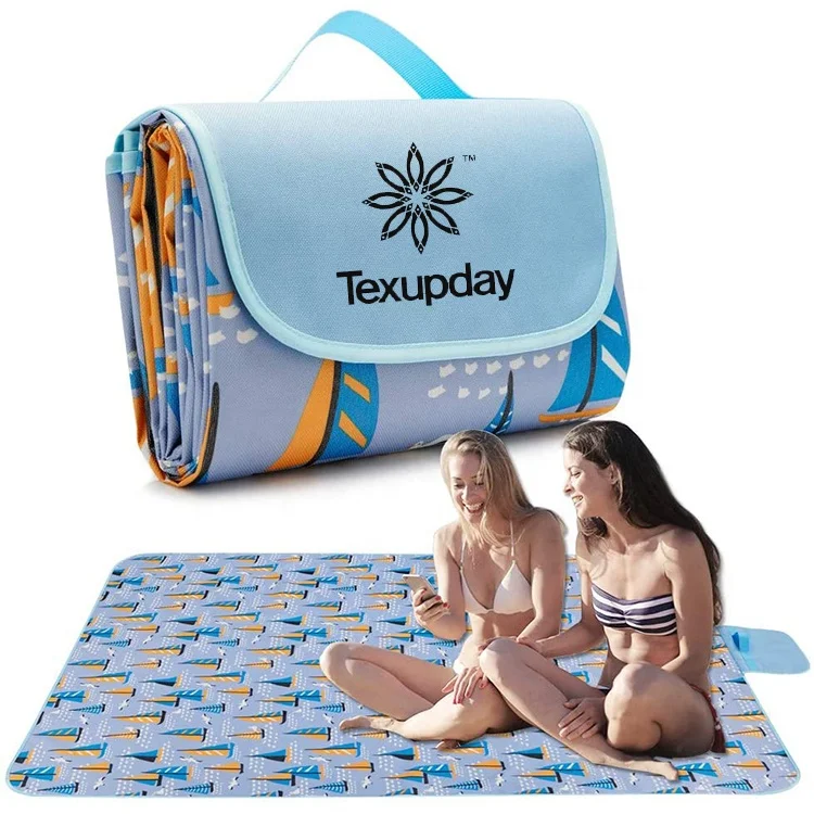 Factory Directly Wholesale Outdoor Extra Large Foldable Portable Sand Proof Waterproof Picnic Beach Mat Blanket