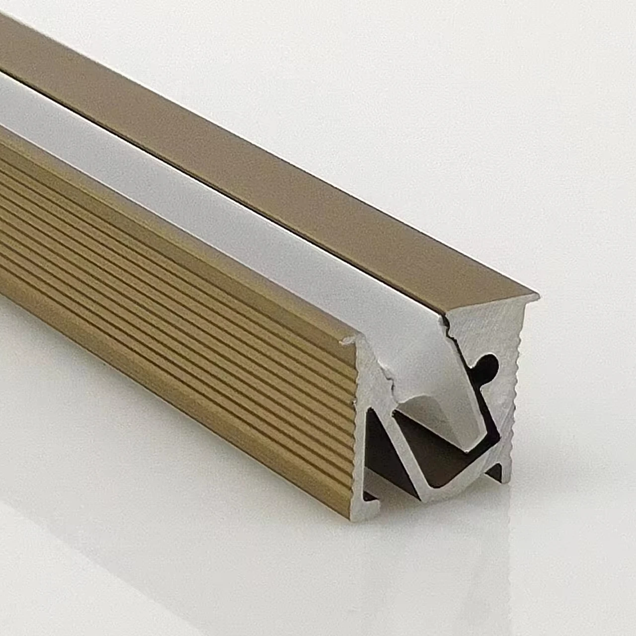 Anodized aluminum extruded LED strip lamp radiator channel diy interior lighting embedded LED profile