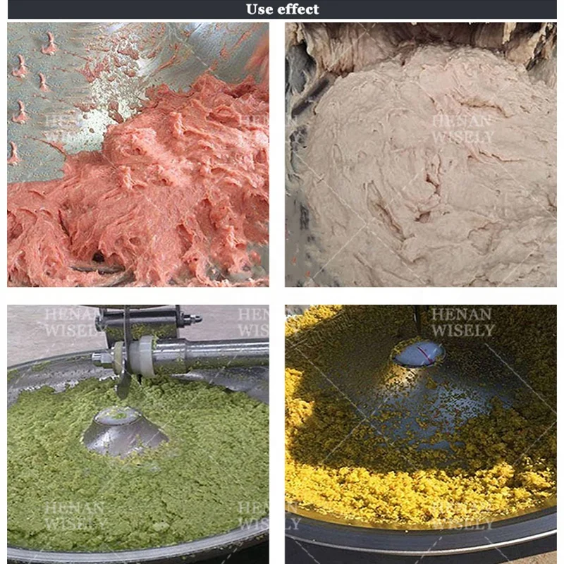 Commercial Meat Bowl Cutter Machine Vacuum Emulsify Pork Mixer Purple Cabbage Ham Pork Chopping Machine