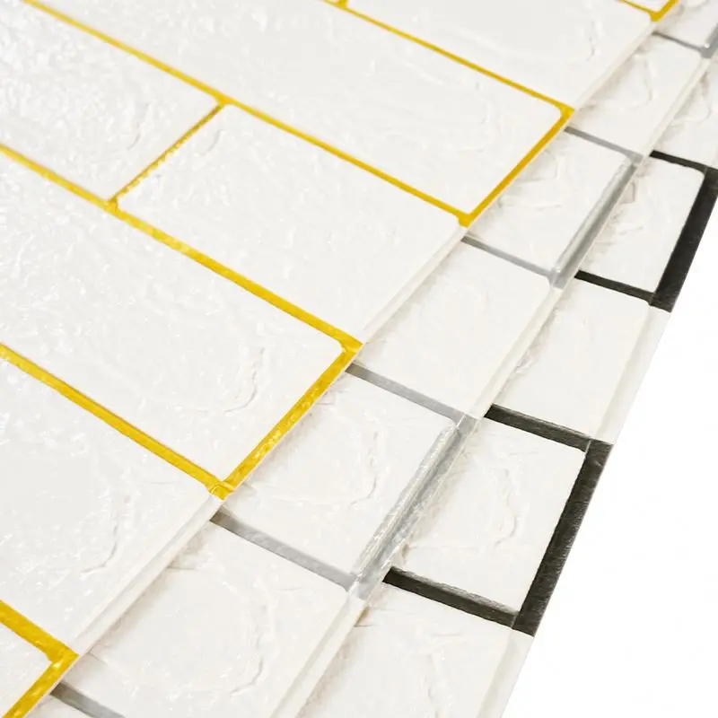 DIY Self Adhesive Brick Wall Paperwall Stickertion 3D Modern Waterproof Wallpaper for Kitchen Kitchen Sticker 3D Model Design