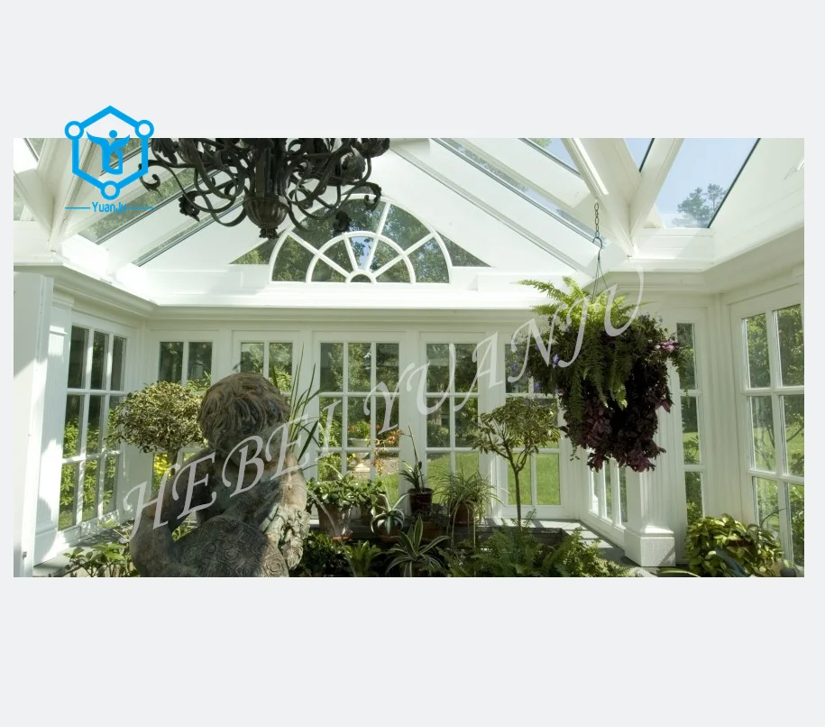 Customized Outdoor Garden Yard Decor Large Size Sunroom Green House White Wrought Iron Gazebo Pavilion