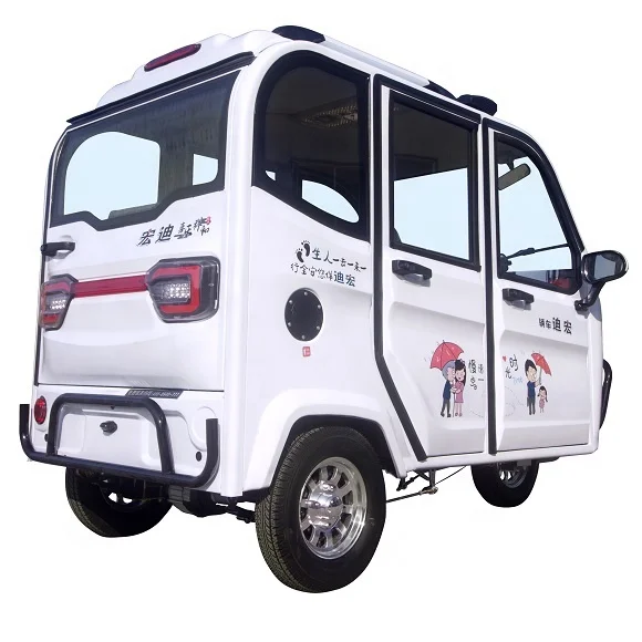 HONGDI New Electric Vehicle Adult Spacious For 3-5 People With Closed Cab 5 Doors ev Electric Tricycle