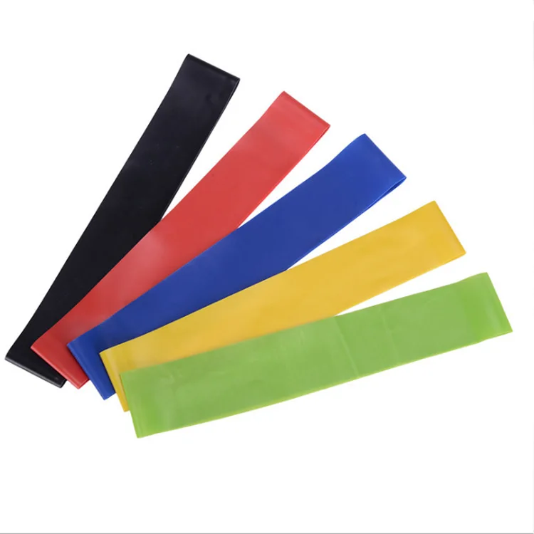 Set of 5 Yoga TPE Exercise Fitness Strength Training Resistance Bands Pull Up Loop