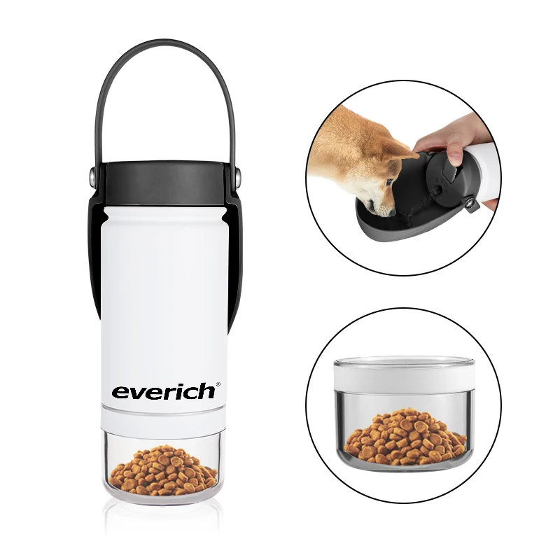 double wall 10oz wide mouth dog vacuum flask insulated stainless steel water bottles with handle lid BPA free