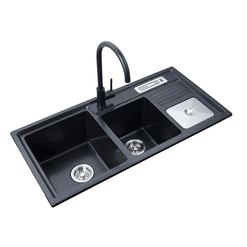 Высококачественная многофункциональная кухонная раковина с канализационной трубой и корзиной