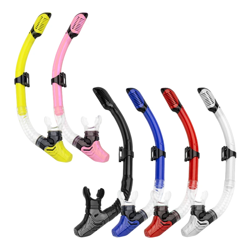 Portable Kids Swimming Breathing Tube Foldable Detachable Silicone Dry Snorkel Tube For Kids