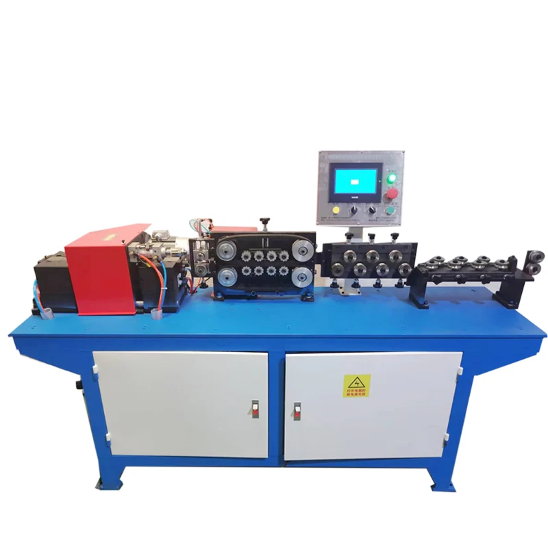 Small diameter copper automatic pipe cutting machine with feeding and straightening function for condenser