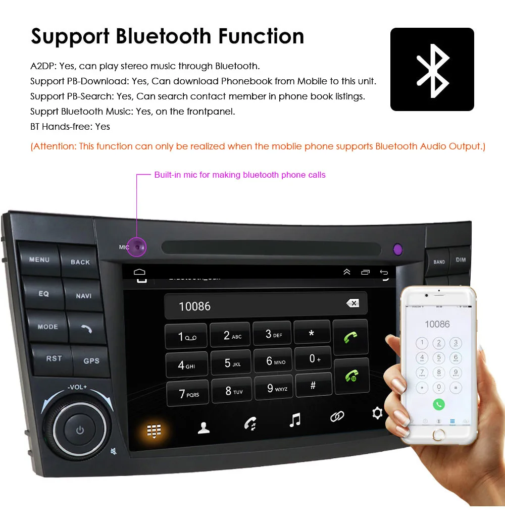 2 din Android 11 Car Radio For Mercedes Benz E-class W211 E200 E220 E300 E350 E240 E280CLSCLASS W219 Multimedia GPS Navigation